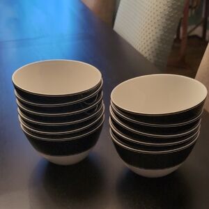 Kate Spade Nag's Head By Lenox. Set Of 11 Bowls White and Black